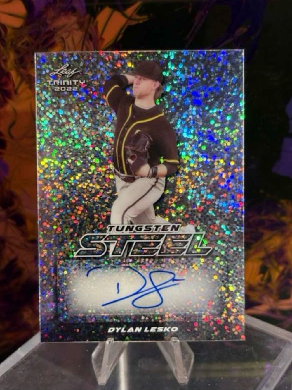 Dylan Lesko 2022 Leaf Trinity - Trinity Tungsten Silver #/10 Rookie Padres